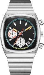 CILOA Mens Watches Chronograph Stainless Steel Waterproof Date Analog Business Fashion Wristwatch for Men