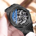 Luxury Men's Sport Business Mechanical Watches Custom Logo Stainless Steel Band Water Resistant Luminous on Bezel lobinni - Image 5