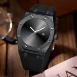 Watches Men Minimalist Niche No Logo Stainless Steel Silicone Strap Sport Watch - Image 3