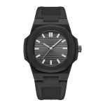 Wholesale Fashion Octagon Silicone Black Quartz Watch for Men and Women With No Logo Reloj Para Hombre Mujer Wristwatches